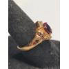 Image 3 : Vintage 10K Yellow Gold Cluster Garnet & Diamond Ring - Size 6 - Weight: 4.3g