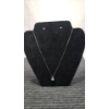 Image 1 : 14K White Gold Diamond Necklace Featuring (7) .25 Carat Round Stones 1.75 Carats - 2.8 Grams