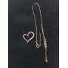 Image 1 : Beautiful 10K Rose Gold Heart Pendant with Diamonds & 10K Chain TW: 1.6g