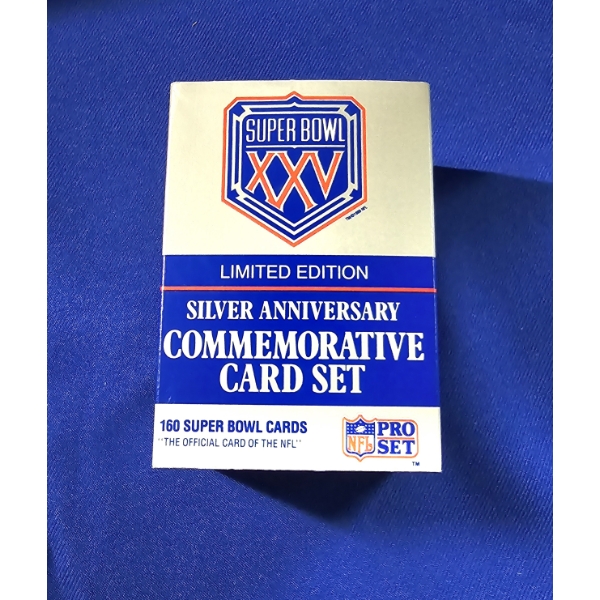 PRO SET Super Bowl XXV Limited Edition Silver Anniversary Commemorative Card Set