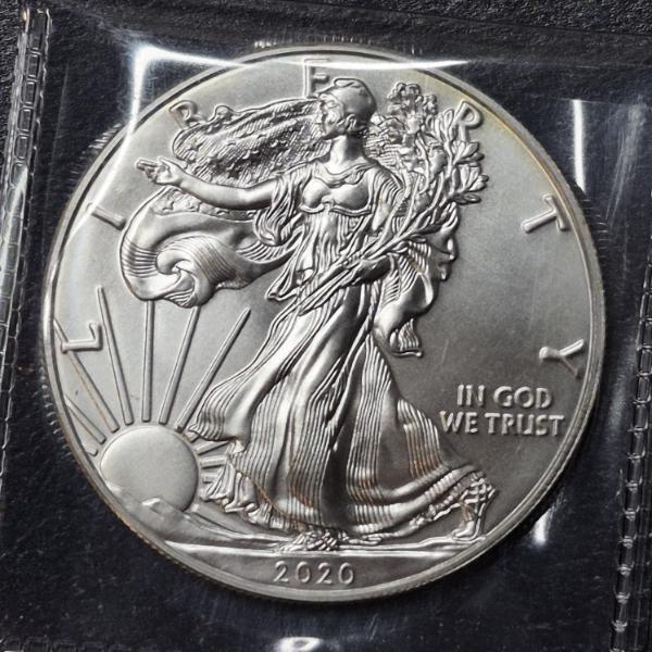 2020 Uncirculated US Silver 1 Oz .999 Silver Eagle