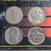 Image 2 : Four Piece 20th Century Nickel Collection Coin Set with 30% Silver Wartime Nickel