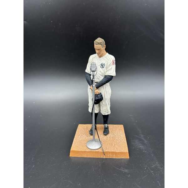Lou Gehrig Figurine with Microphone - New York Yankees #4 -~6 inches