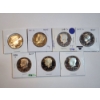 Image 1 : x7 Assorted Years Clad Kennedy Half Dollars - Including Proofs FV: $3.50