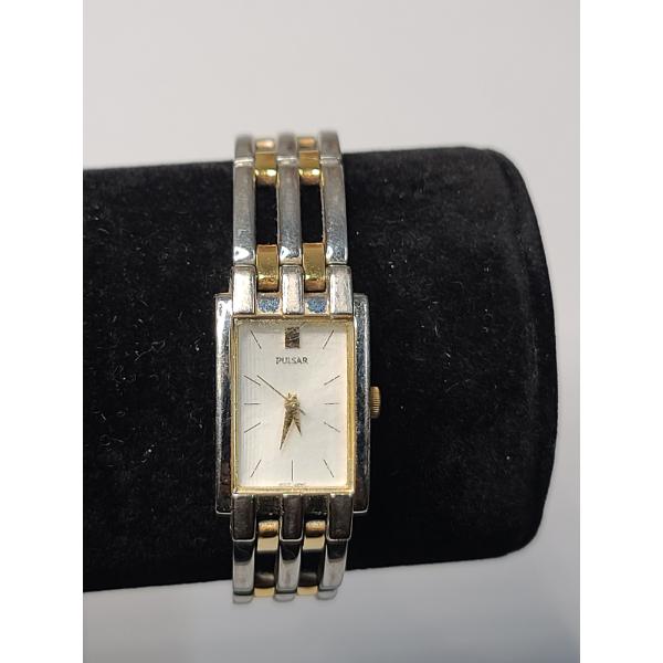 Vintage Pulsar Tank-Style V811-X026 Quartz Dress Watch - Untested 