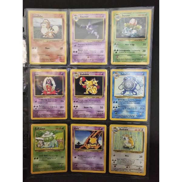 Lot of (9) Assorted Rare Vintage Pokemon Trading Cards