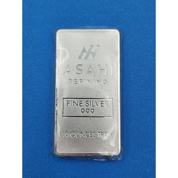 ASAHI 10 Troy Ounce .999 Fine Silver Bar - In Sealed Package