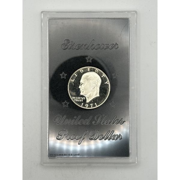 1971-S 40% Silver Eisenhower Dollar in U.S. Mint Plastic Holder