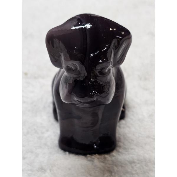 Degenhart Vintage Glass Dog Figurine - Royal Violet