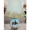 Image 1 : Very Decorative Ducks & Marsh Table Lamp 20" Tall Excellent Condition - Lamp Base Is Pottery