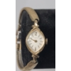 Image 1 : Vintage Caravelle By Bulova Ladies' 10K Rolled Gold Plated Cat-Eye 17 Jewel Wind Up Cocktail Watch