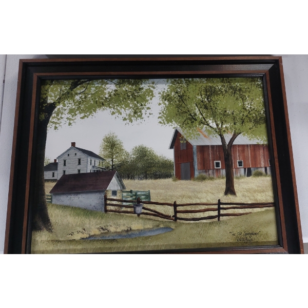 2 Pcs Framed Country / Farm Art Prints  Both on Artists Board - New High Quality