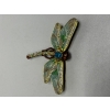 Image 1 : Dragonfly trinket box - 2.5" & Dragonfly Compact Mirror - ***Broken Mirror***