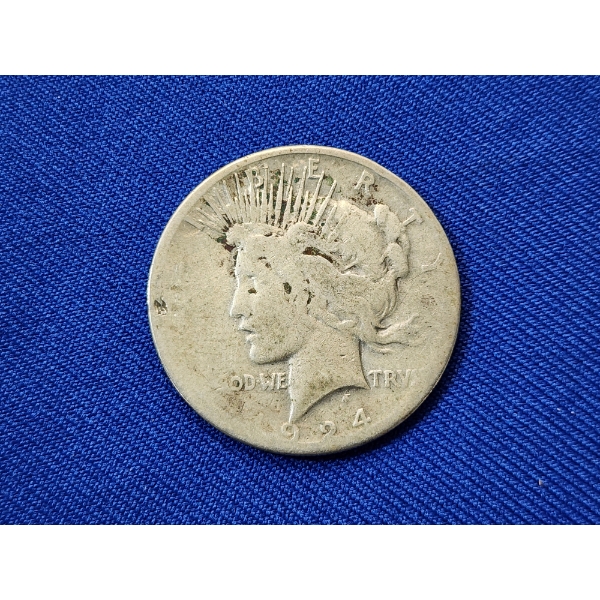 1924 Silver Peace Dollar