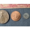 Image 8 : Large Lot of Assorted Foreign Paper Currency & 3 Assorted Medals/Tokens