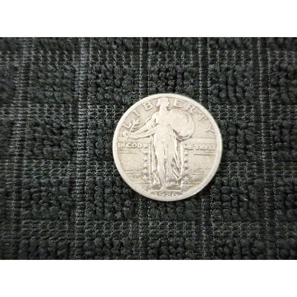 1926 Standing Liberty 90% Silver Quarter