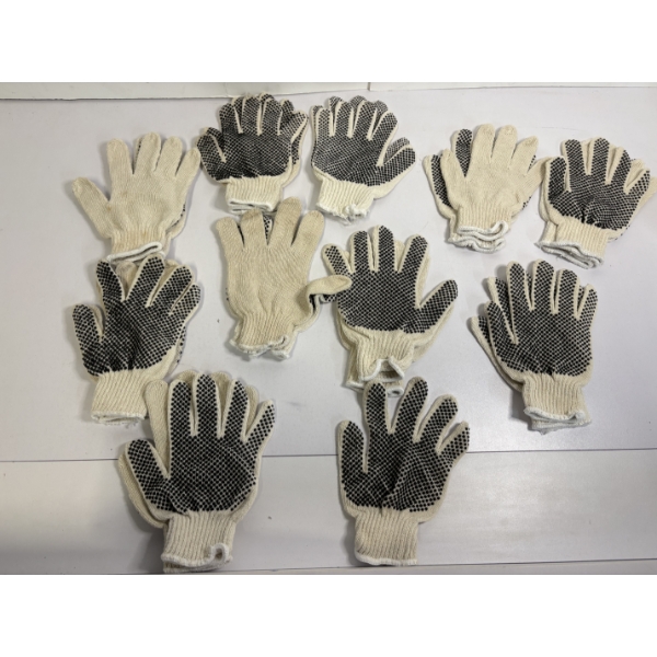 10 Pairs of Gloves with Grip & one single glove without a match