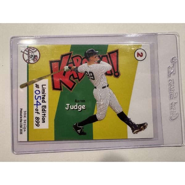 Limited Edition DDK Design #054 of 899 Aaron Judge KABOOM Baseball Card - Mint Condition