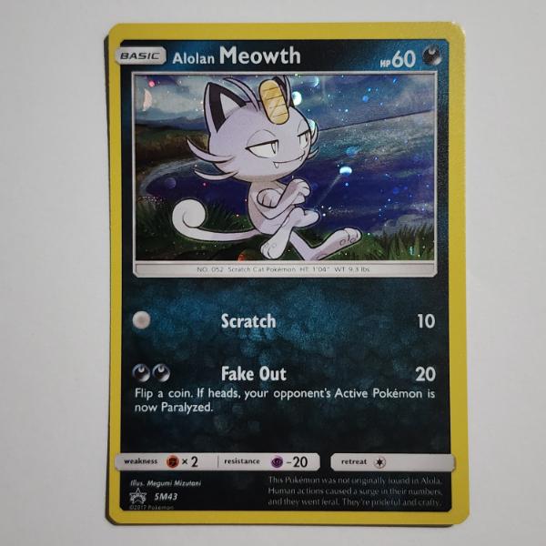 Alolan Meowth SM42 Black Star Promo Holo Rare Pokemon Trading Card