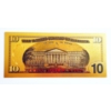 Image 2 : $10 US Currency Gold Foil Note - 24k (.999) Gold Foil 1 of 7 in The Modern Note Series Offered