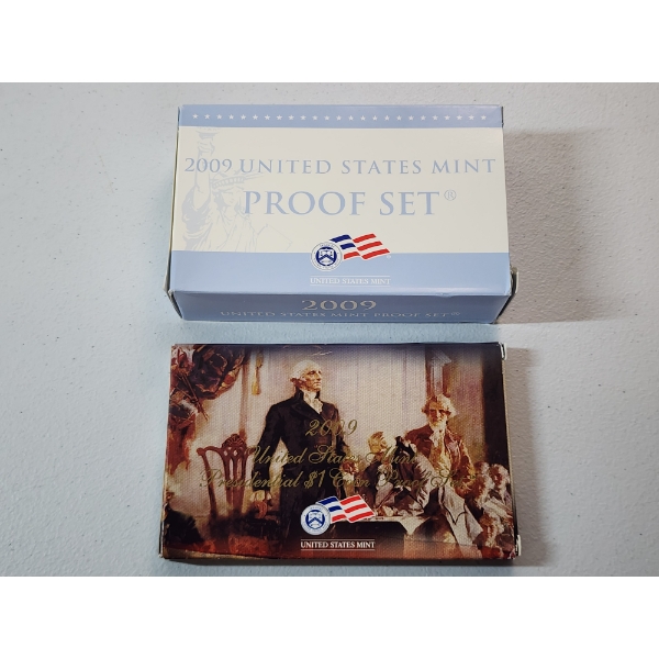 2009 United States Mint Proof Set & Presidential Coin Proof Set in Original Packaging w/ CoA