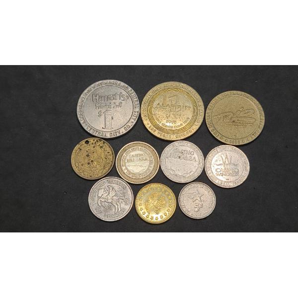 Lot Of Assorted Casino Tokens Including Aladdin Hotel Las Vegas Casino & More