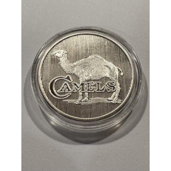 Rare R.J. Reynolds Camel Cigarettes .9999 Fine Silver Troy Ounce ~ BRILLIANT UNCIRCULATED COIN