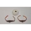 Image 1 : (2) Copper Southwestern Cuff Style Bracelets & Smoky Quartz Gemstone - Copper Weight: 10.4g