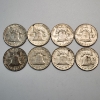 Image 4 : Eight Assorted Years United States 90% Silver Franklin Half Dollars - FV: $4.00