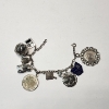Image 9 : Sterling Silver & Silver-Tone Charm Bracelet: Assorted Charms, Some Sterling - See Photos TW: 39.0g