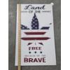 Image 2 : Brand New 30''x17.5'' Metal Land Of The Free Metal Wall Sign 