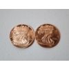 Image 1 : Lot of 2 - American Eagle Design 1 Ounce .999 Fine Copper Rounds