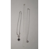 Image 1 : (3) Sterling Silver Necklaces Including Tiffany & Co "Nike 26.2 Finisher" Necklace - Weight: 17.8g