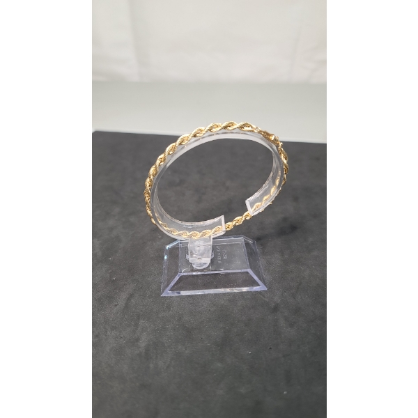 14K Gold Mesh Braided Bracelet - Total Weight: 3.6g