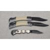 Image 5 : (3) Stainless Steel Folding Pocket Knives With Deer & Eagle Motif 