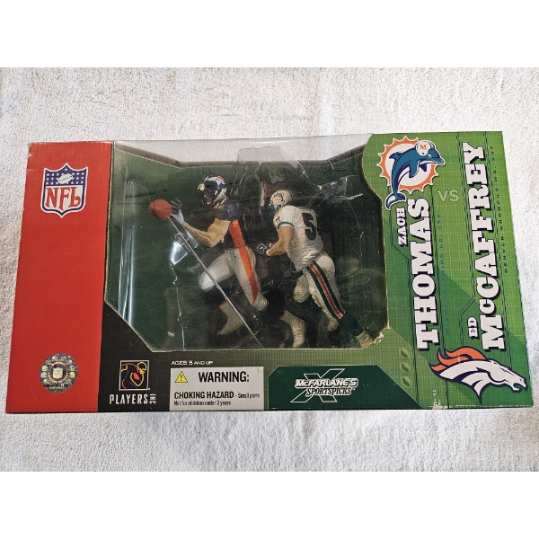 NFL Licensed Figure Set - Zach Thomas and Ed McCaffrey - NIB!