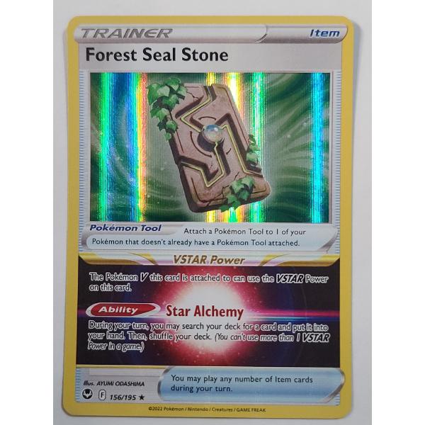 Forest Seal Stone (156/195) Holo Rare Trainer Item Pokémon Card From The Silver Tempest Expansion
