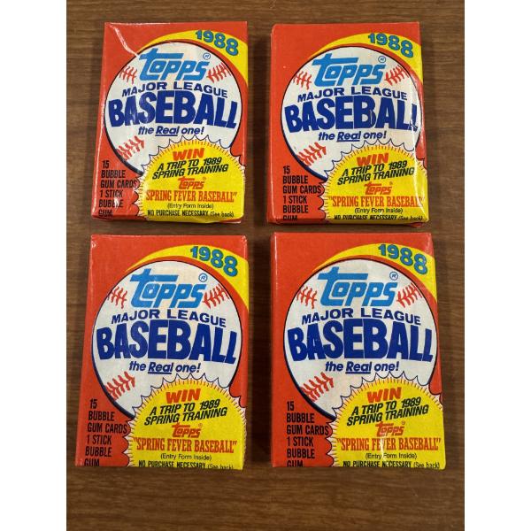 4 - 1988 Topps Major League Baseball Wax Packs - Mint Condition
