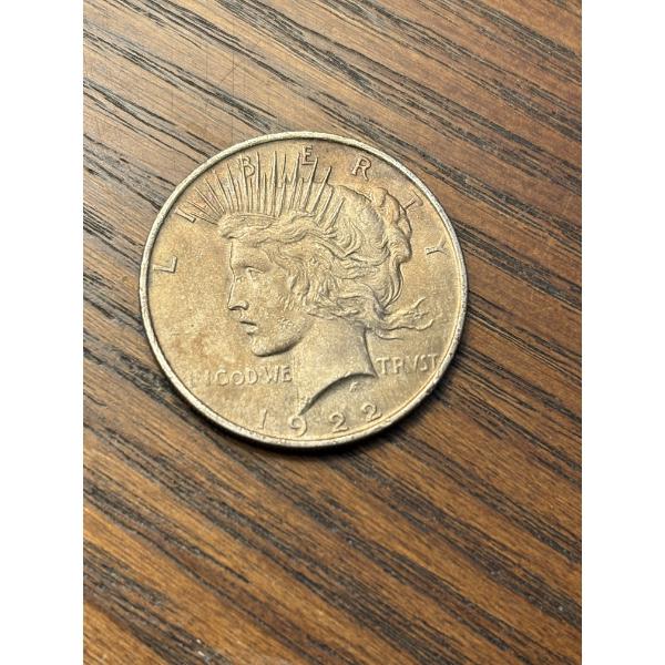90% Silver - 1922 Silver Peace Dollar - FV $1.00