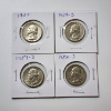 Image 1 : Four Assorted Years United States 90% Silver Washington Quarters - Face Value: $1.00