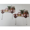 Image 1 : (2) Outdoor Metal Christmas/Holiday Plaid Truck Stakes - Approx. 15in Tall