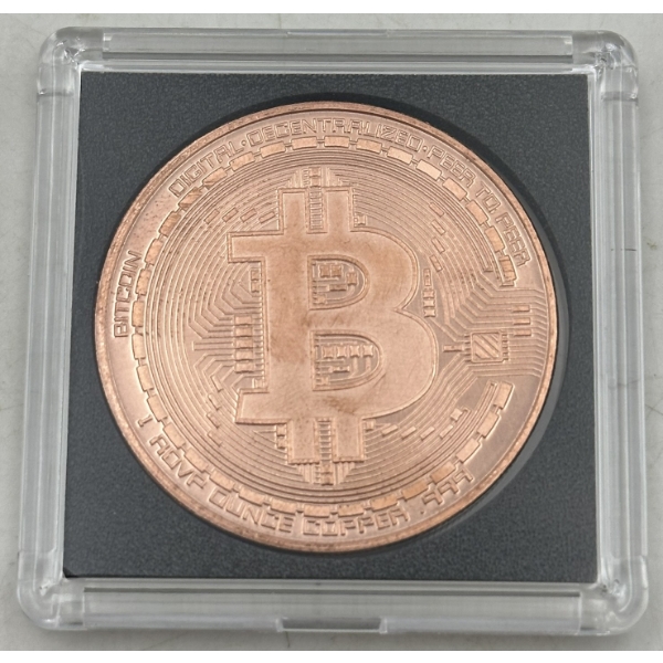 Bitcoin – Digital, Decentralized, Peer to Peer 1 ADVP .999 Copper Round