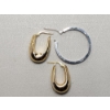 Image 2 : Beautiful 14K Yellow Gold Earrings & 14K White Gold Earring Total Weight: 4.0g