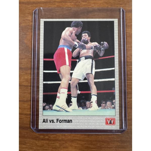 Rare Muhammad Ali Vs. George Forman Boxing Card In Protective Holder - Mint Condition