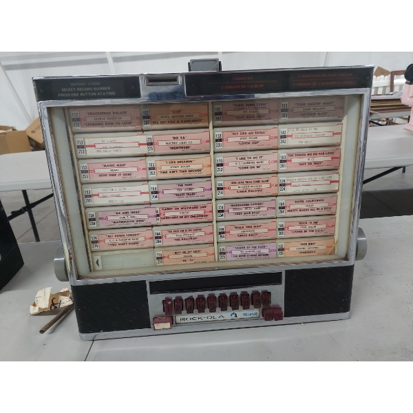 Vintage "Tri-Vue" Diner Juke Box Control Center - As Pictured  16 x 13- Parts Only or Display As Is