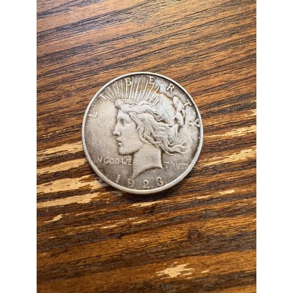 90% Silver - 1923D Silver Peace Dollar - FV $1.00