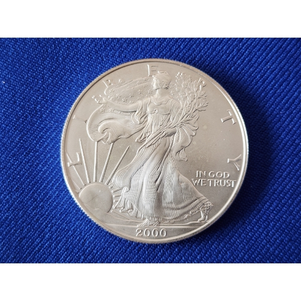 2000 Silver American Eagle $1 Coin - 1 oz .999 Fine Silver