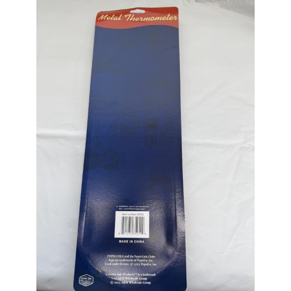 Pepsi-Cola 17 1/2" Metal Thermometer Sign - Brand New In The Package
