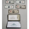 Image 1 : Assorted Series Red Seal $2 Notes & U.S Monetary Exchange Uncirculated $2 Red Seal Note- FV: $12