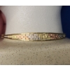 Image 2 : Vintage 7" Italian 14K Gold Tri-Color Basket Weave Design Bracelet - Weight: 5.4g